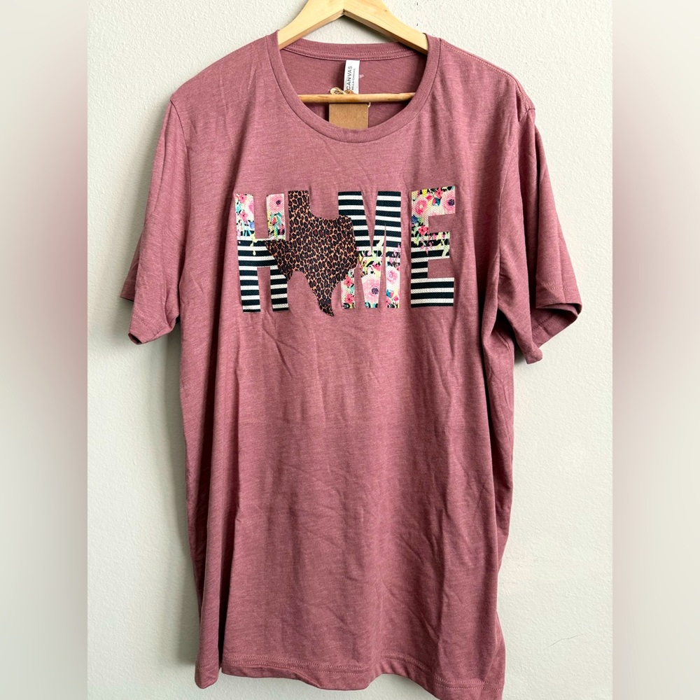 Bella Canvas Mauve Texas Graphic Tee